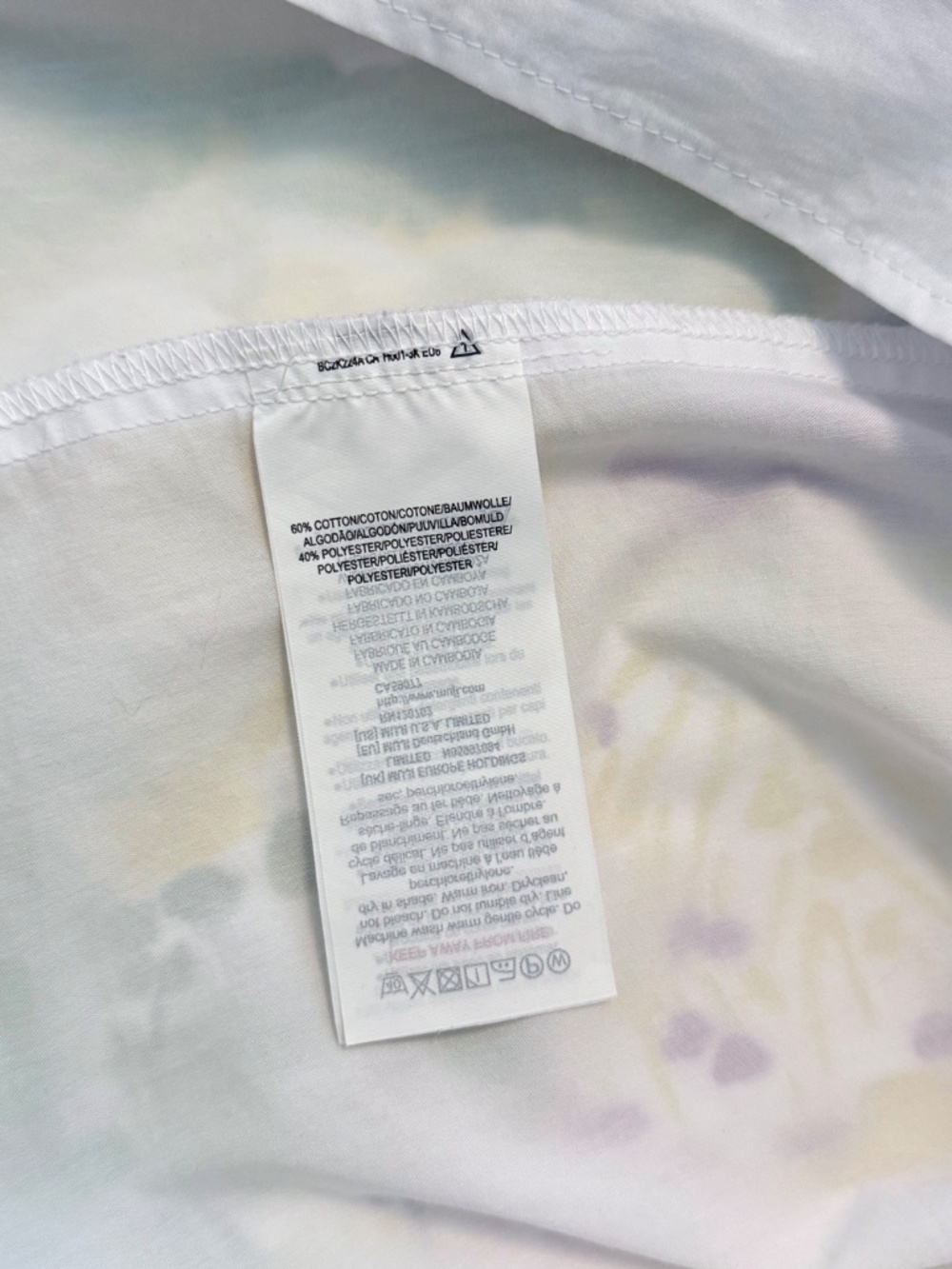 Muji Women’s M Quick Dry Puff Sleeve Half Sleeve White Cotton Blouse - Picture 7 of 12